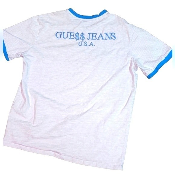 A$AP Rocky x Guess Collection Color Stripe Logo Tee Size Small - Picture 2 of 3